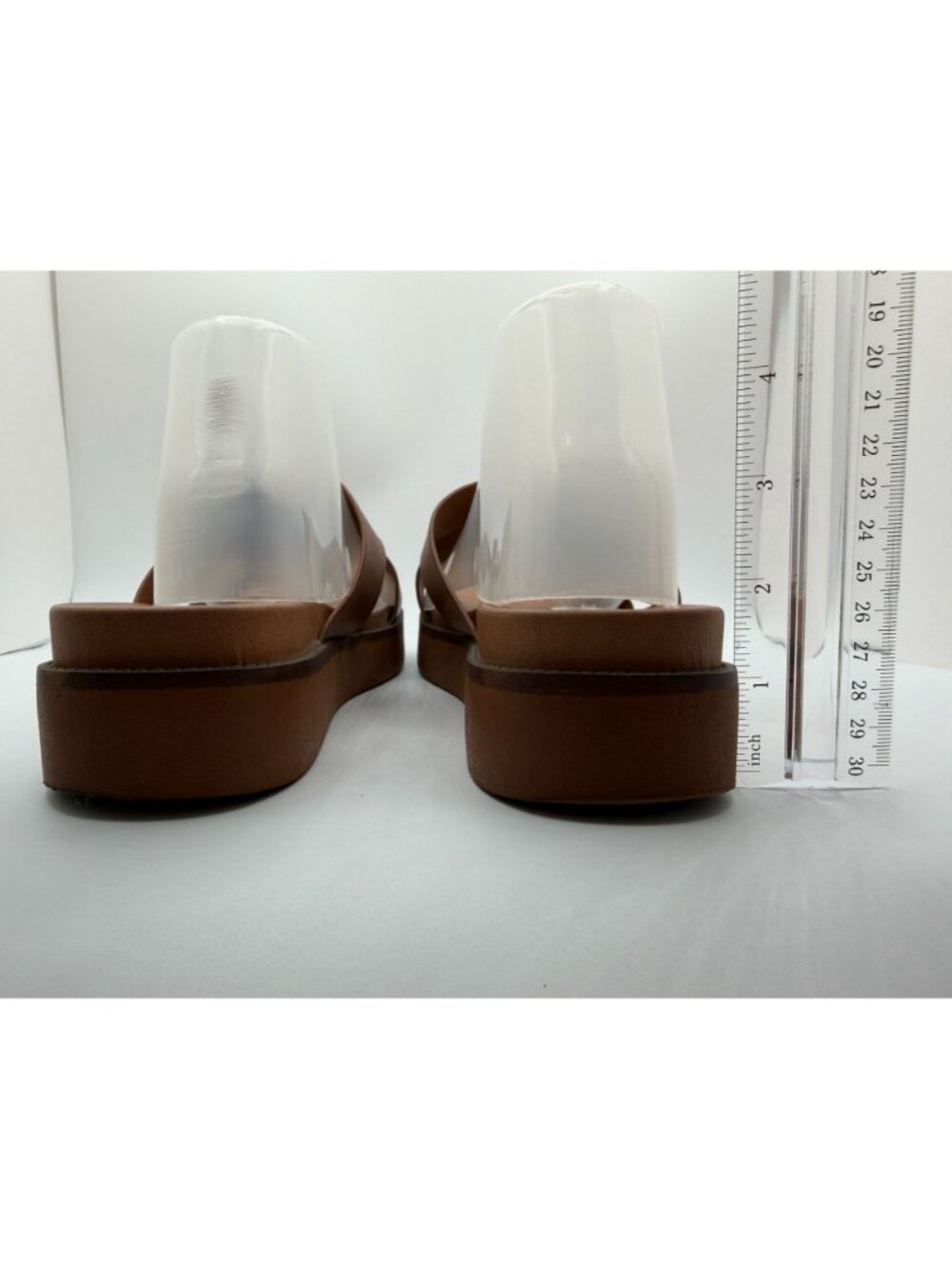 Steve Madden Riches Sandals Women Size 10M Tan Leather Platform Shoes - Picture 13 of 16